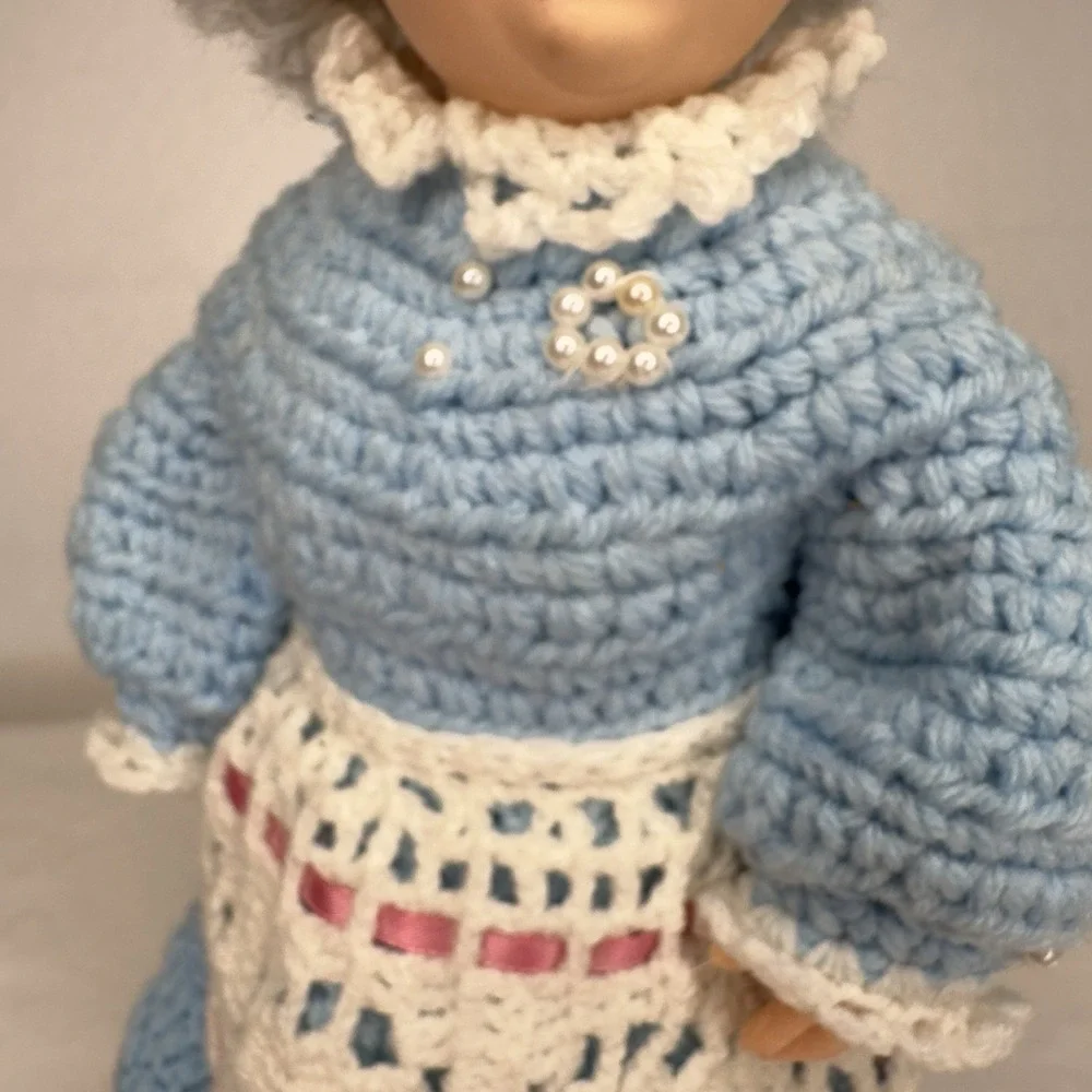 Adorable Grandma Doll Amigurumi Crochet Handmade Character Toy‎